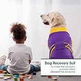 Kuoser Dog Recovery Suit Purple XS Post-Op E-Collar Alternative view 5