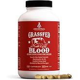 Ancestral Supplements Blood Health Supplement, Organ Formula, 500mg, 180 Ct | Beef blood, spleen and liver supplement support
