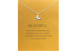 Baydurcan Friendship Anchor Compass Necklace Good Luck Elephant Pendant Chain Necklace with Message Card Gift Card