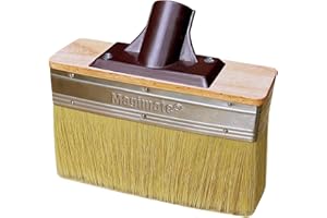 Deck Stain Brush Applicator by Magimate - Thick Soft Large Paint Brush Head Threaded for Extension to Apply Stain Sealers on 