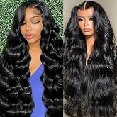 GBUN 13x6 Lace Front Wigs Human Hair 22 Inch Body Wave HD Lace Front Wigs Human Hair Pre Plucked 200 Density with Baby hair T