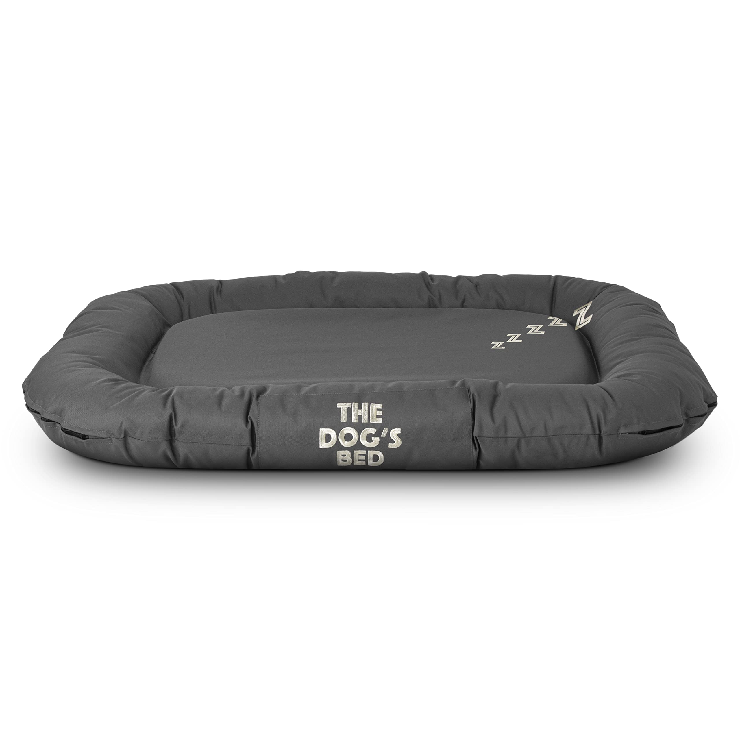 The Dog’s Bed Replacement Outer Cover, Oxford Fabric, Grey, Large — image 1