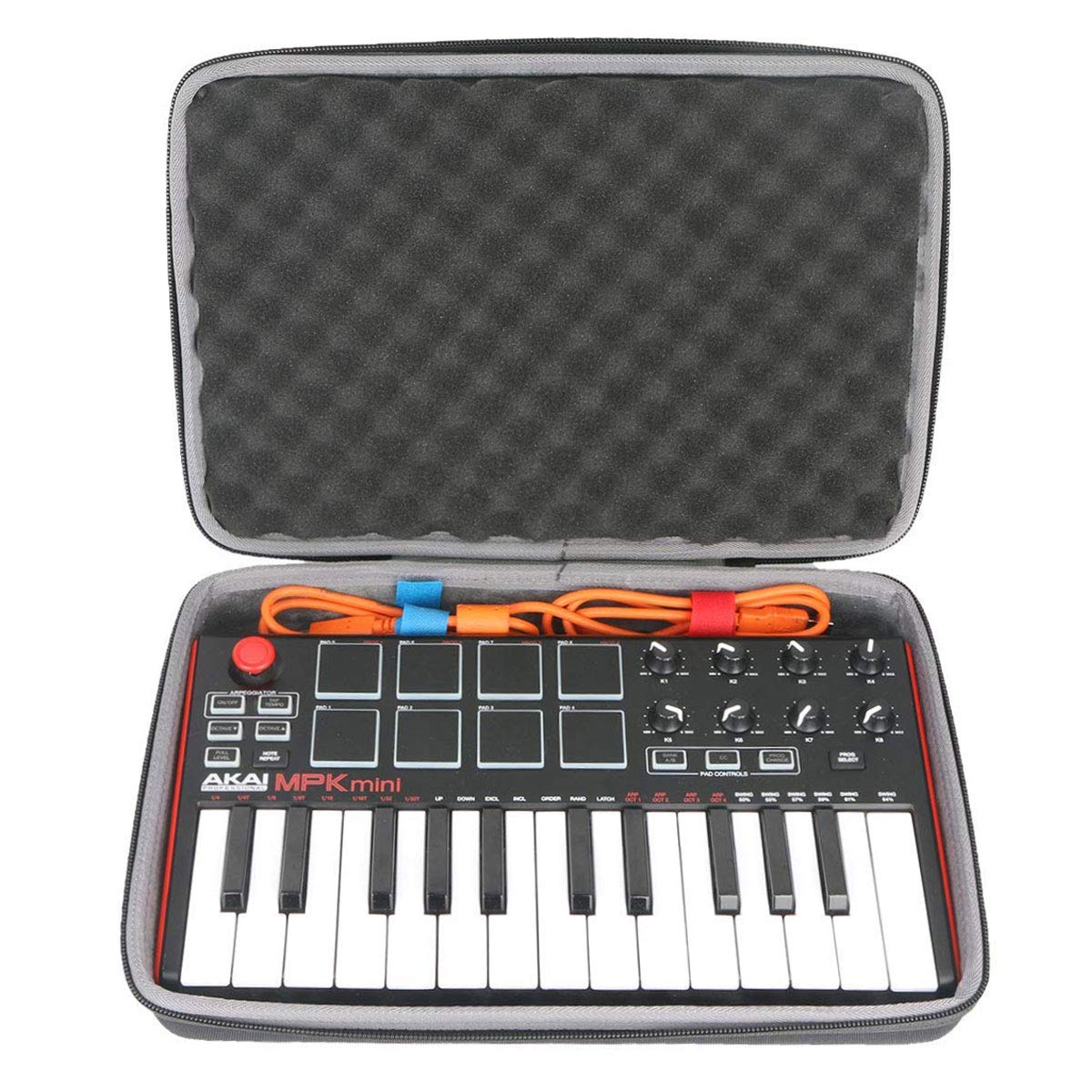 co2CREA Travel Hard Case for AKAI Professional MPK Mini MKII/MPK Mini Play 25 Key USB MIDI Keyboard Controller,Case Only