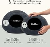 MEOWFIA Cat Cave Premium Felt Bed Merino Wool Slate Grey Medium view 2