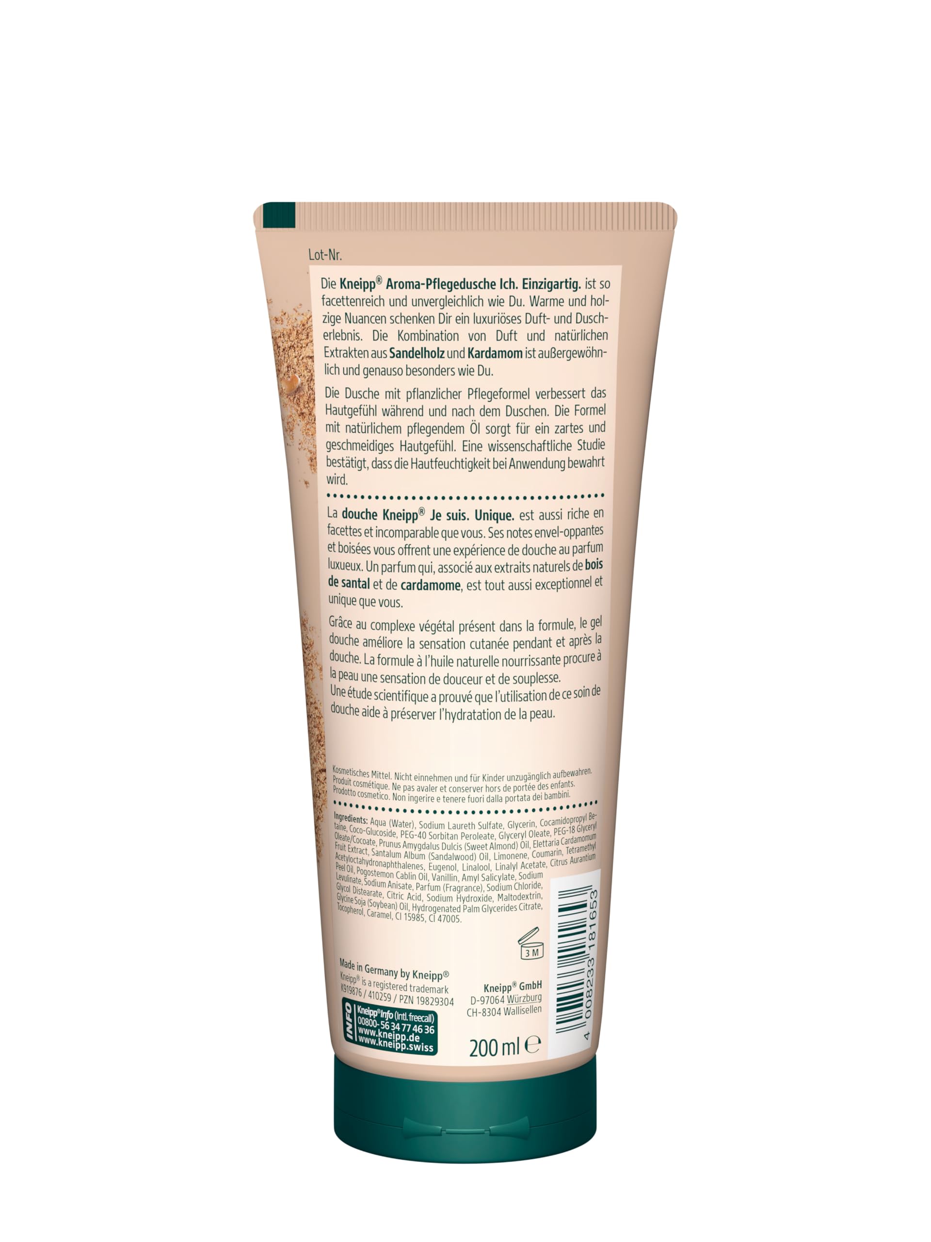 Kneipp Aroma-Pflegedusche Ich. Einzigartig. - Duschgel mit natürlichen Extrakten aus Sandelholz und Kardamom - Für ein luxuriöses Duscherlebnis - Rezeptur ohne Mikroplastik - 200ml 2