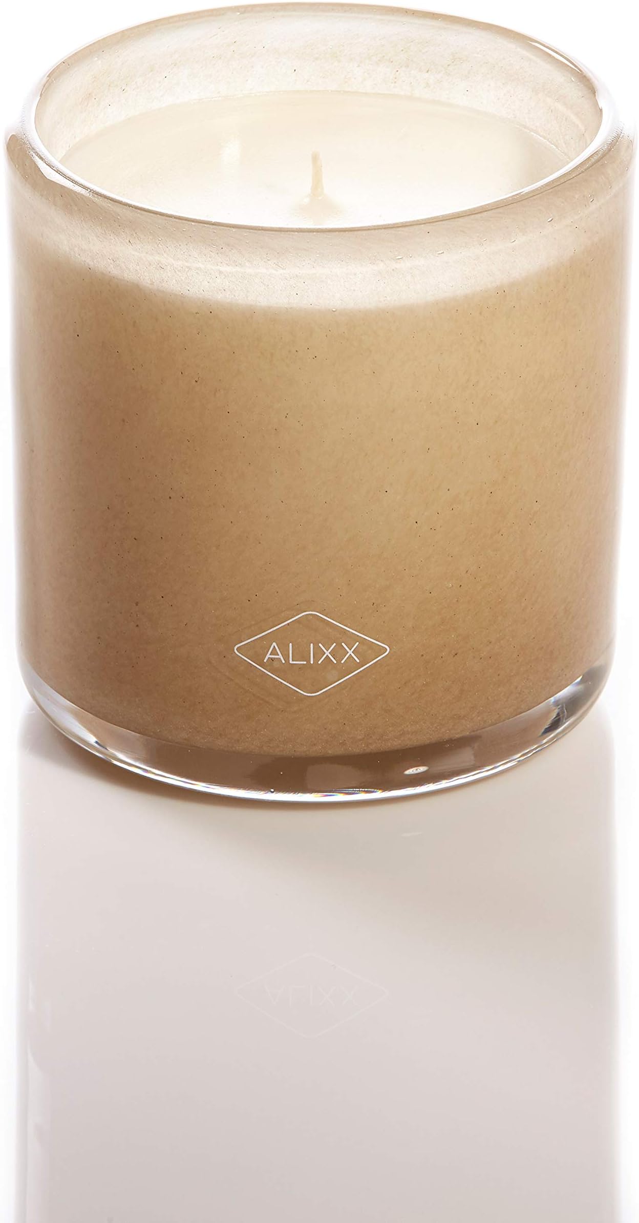 Alixx Candle Bois & Encens/Beige Glass (Medium 15oz)