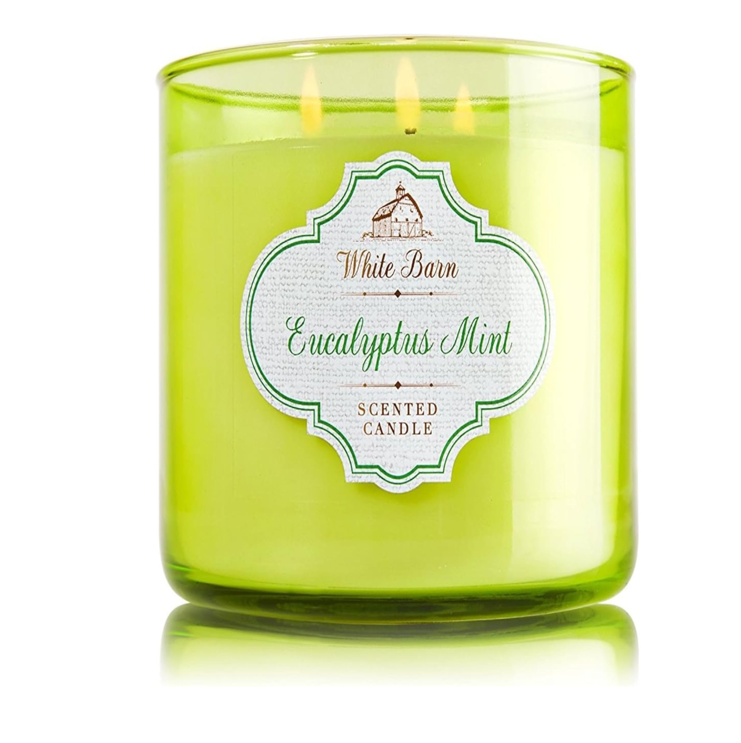 Bath & Body Works EUCALYPTUS MINT White Barn 3-Wick Candle 14.5 oz / 411 g