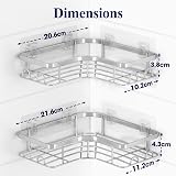 Kitsure Corner Shower Caddy 2 Pack Rustproof Stainless Steel Large Capacity view 2