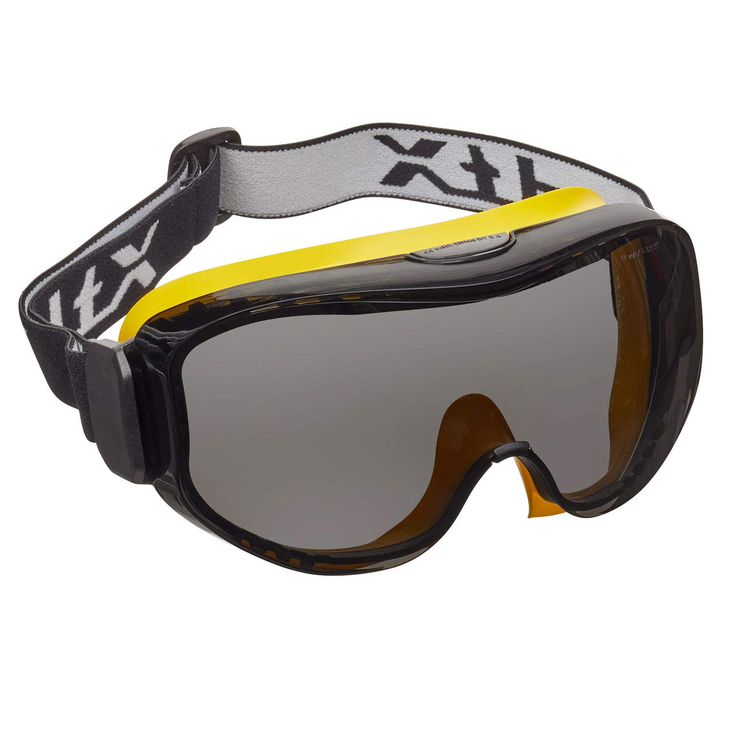 voltX DEFENDER ULTRA indirect ventilated Safety Goggles, SMOKE lens with snug fitting seal and buckle adjustable headband, CE EN166BT, EN172 Certified, Anti fog & Anti Scratch coated UV400 lens. — image 1