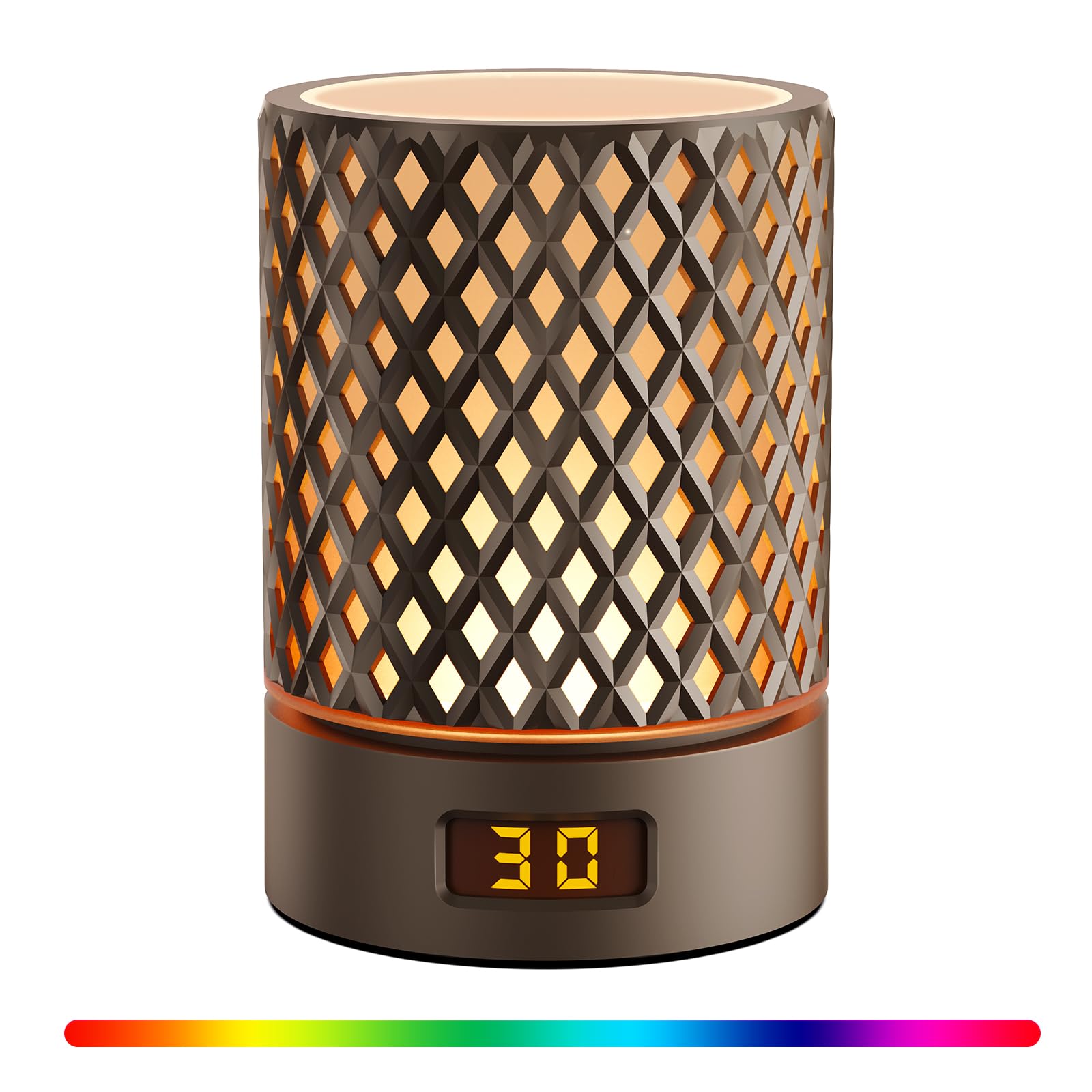 TRUNYEE Rotate Timing Night Light, 3 Light Modes & 7 Changeable Colors Touch Decompression Lamp, Portable Warm for Baby Feeding, Bedside, Reading and Romantic Dating Atmosphere