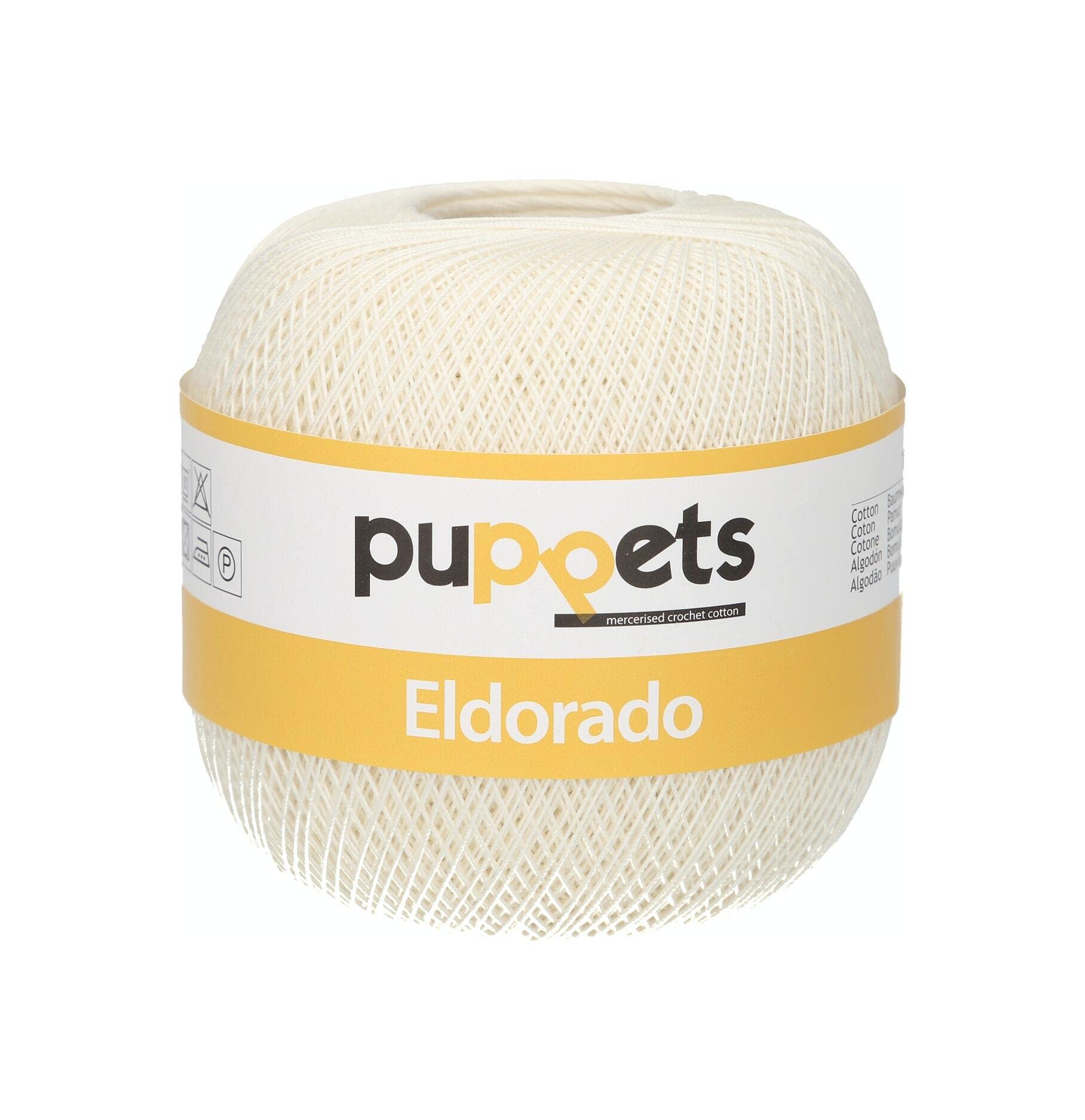 Puppets Crochet Yarn, 100% Cotton, 8926, Stärke 16, 100g