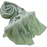 PeacePray Premium Long Crinkle Chiffon Hijab Scarf for Women, Very Soft Muslim Head Scarfs