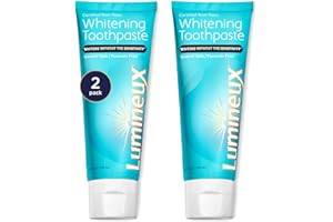 Lumineux Teeth Whitening Toothpaste 2 Pack Peroxide Free Enamel Safe for Sensitive Whiter Teeth Certified Non-Toxic, Fluoride