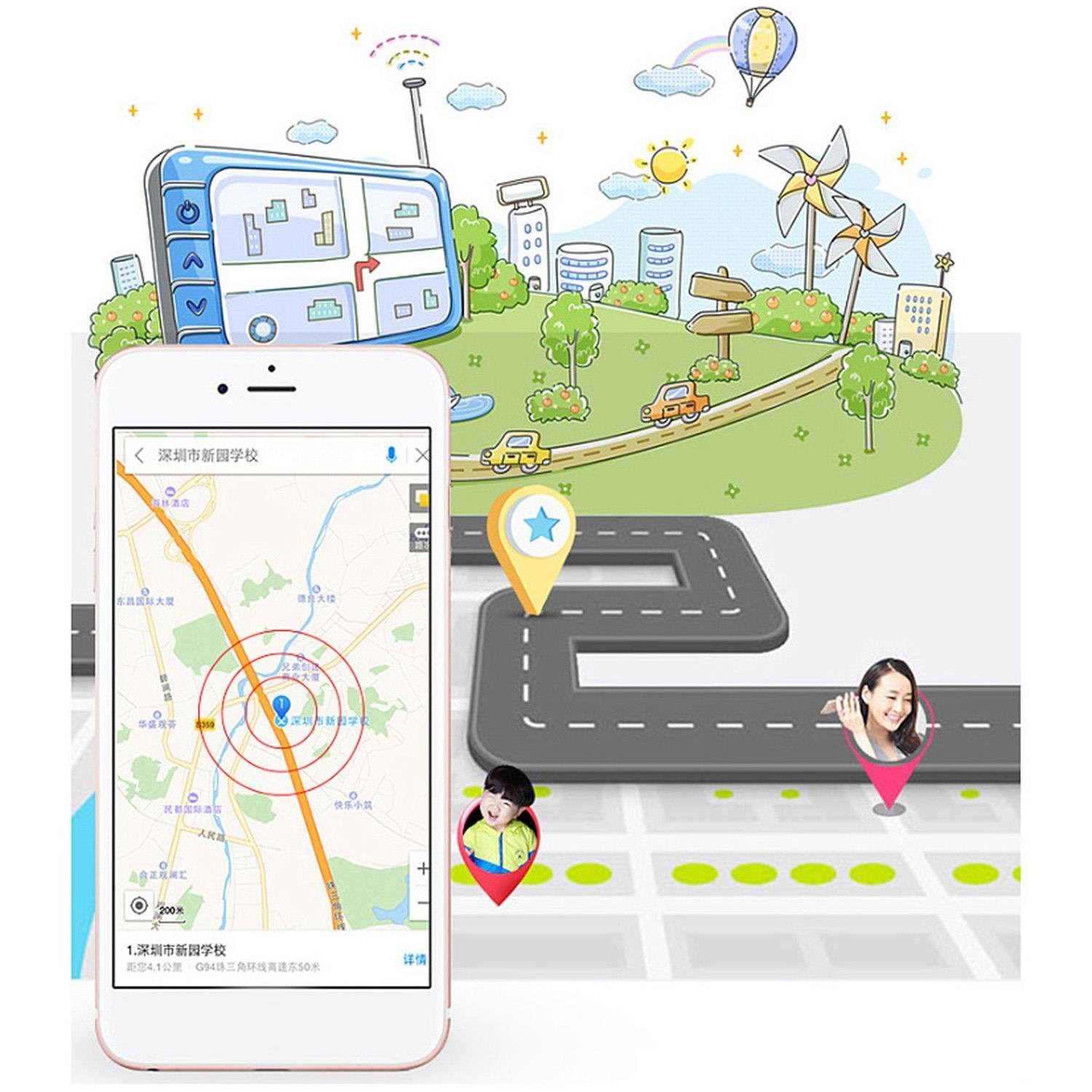 Xixini Estación Base para niños niños y niñas Posicionamiento del Reloj de Pulsera Smart Watch GM8 (se Necesita Instalar la Tarjeta SIM)