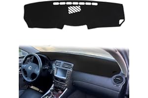 HanLanKa Dashboard Cover Dash Cover Mat Pad Custom Fit for Lexus IS250 IS350 2006 2007 2008 2009 2010 2011 2012 2013(Black)