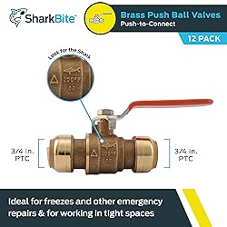 SharkBite 3/4 x 3/4 in PTC Ball Valve, Pack of