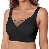 Bras for Women No Underwire Wireless Push up Bra with Soft Support Comfort Seamless Full Coverage Bras with Bra Extender