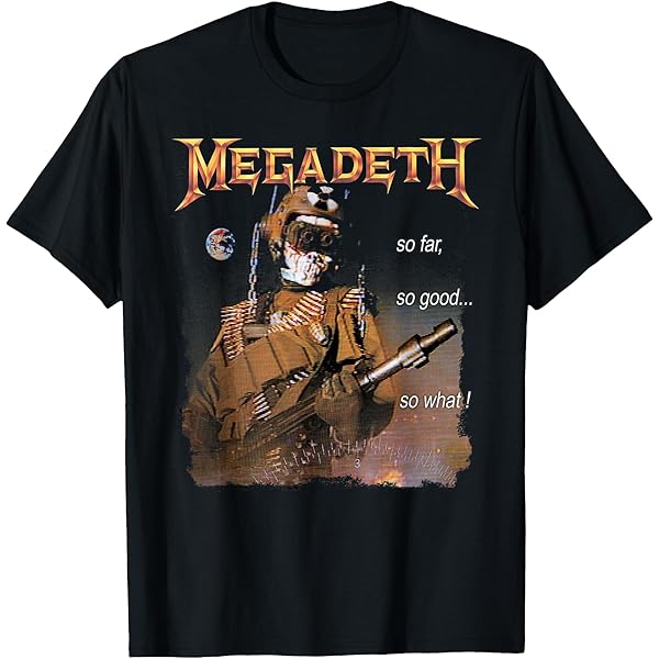 Amazon.com: Megadeth - Vintage Skull and Bones Sketch T
