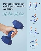 SONGMICS 2 x 5 kg Neoprene Dumbbells Hexagon Harbor Blue SYL910Q01 view 4