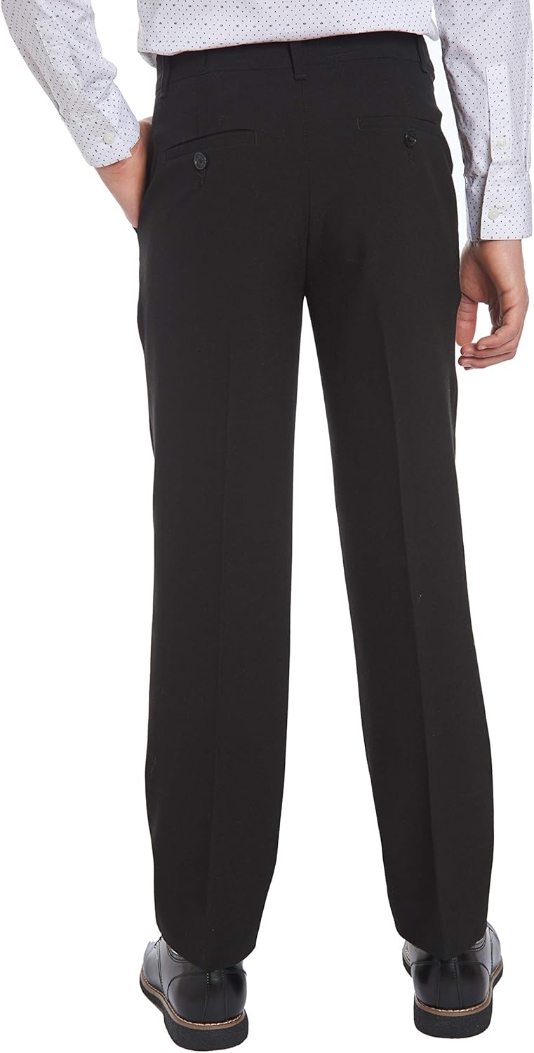 Calvin Klein Boys' Bi-Stretch Flat Front Dress Pant: Clothing