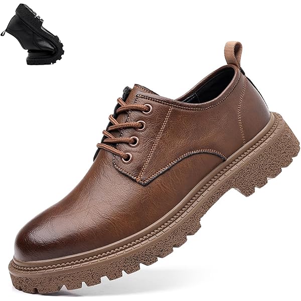 Amazon.com | Men's Vintage Leather Lace Up Platform Oxfords Shoes
