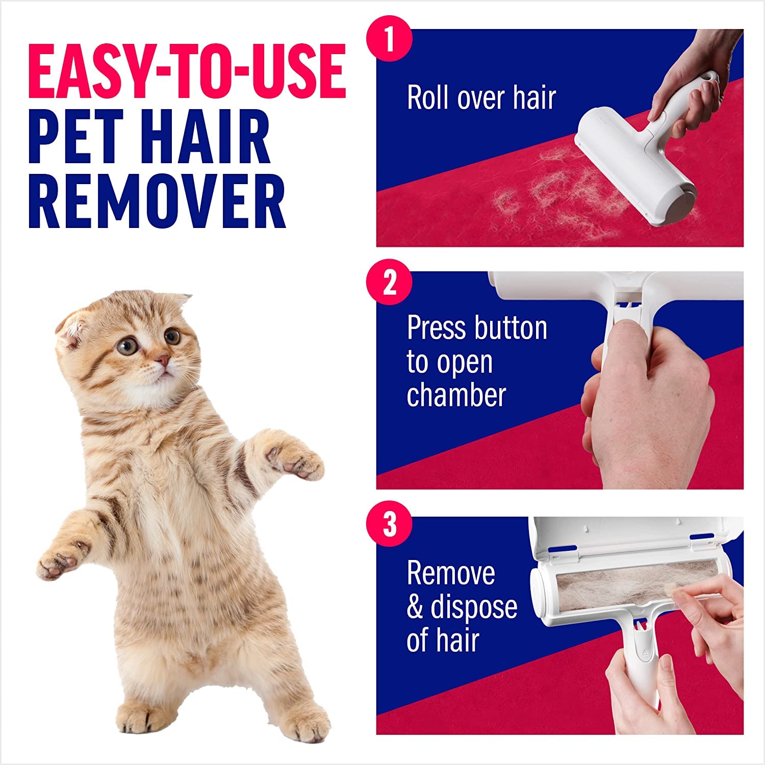 Chom Chom Roller Pet Hair Remover ChomChom Reusable Cat and Dog Lint