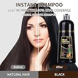 RILSIC Black Hair Dye Shampoo 3 in 1 Instant Color for Gray Hair Coverage view 7