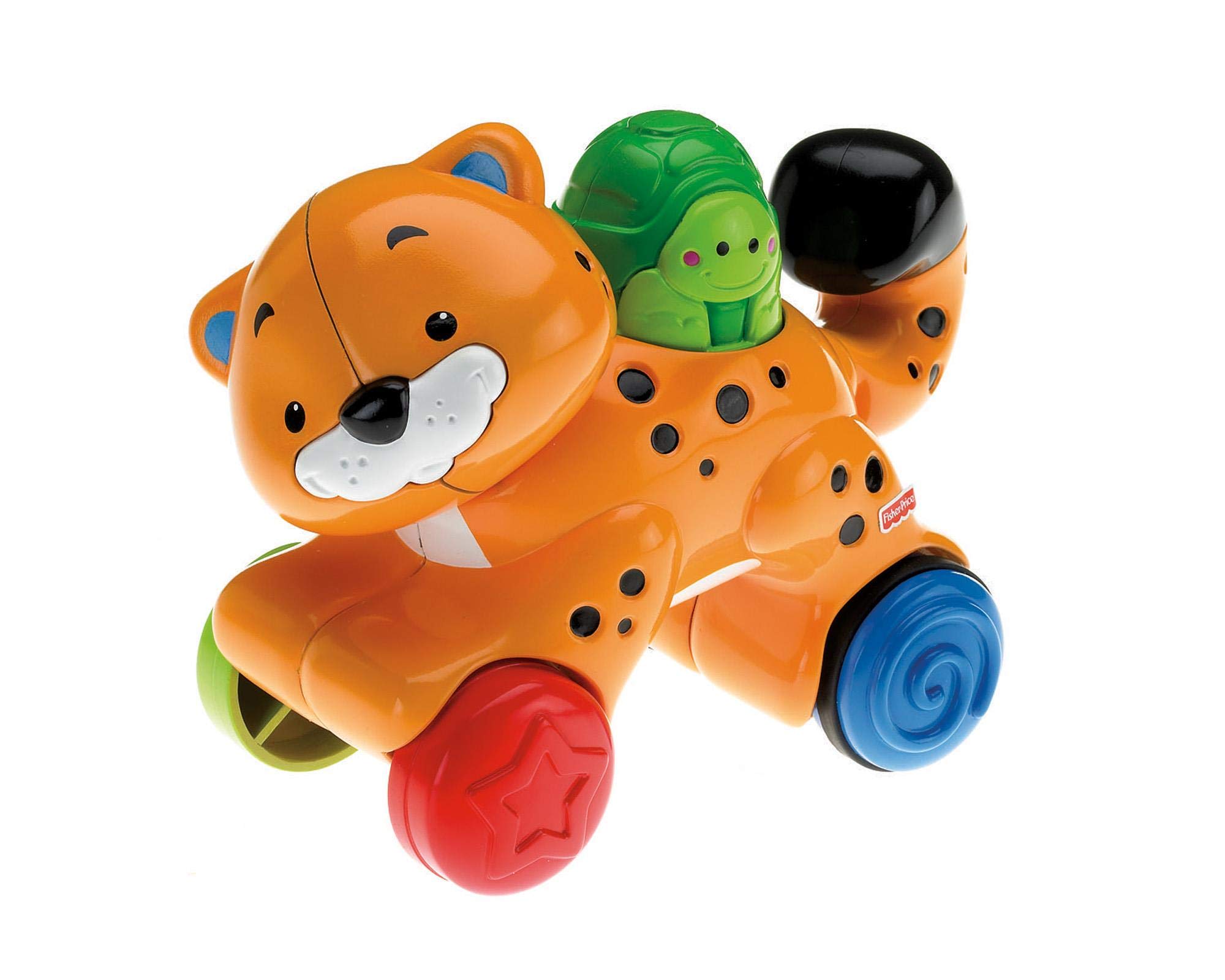 FP Infant Amazing Animals Press and Go Cheeta for 6 - Months (Multicoloured)