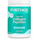 Further Food Unflavored Collagen Peptides Powder, Grass-Fed Pasture-Raised Hydrolyzed Type 1 & 3 Protein, Gut Health + Joint,