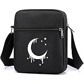 Gothic Crossbody Bag Mini Messenger Bags Goth purse With Adjustable Straps
