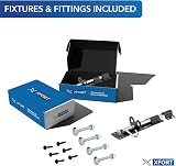 XFORT 2 Pack Brenton Strong Sliding Lockable Padbolt 100mm Black Shed Gate view 2
