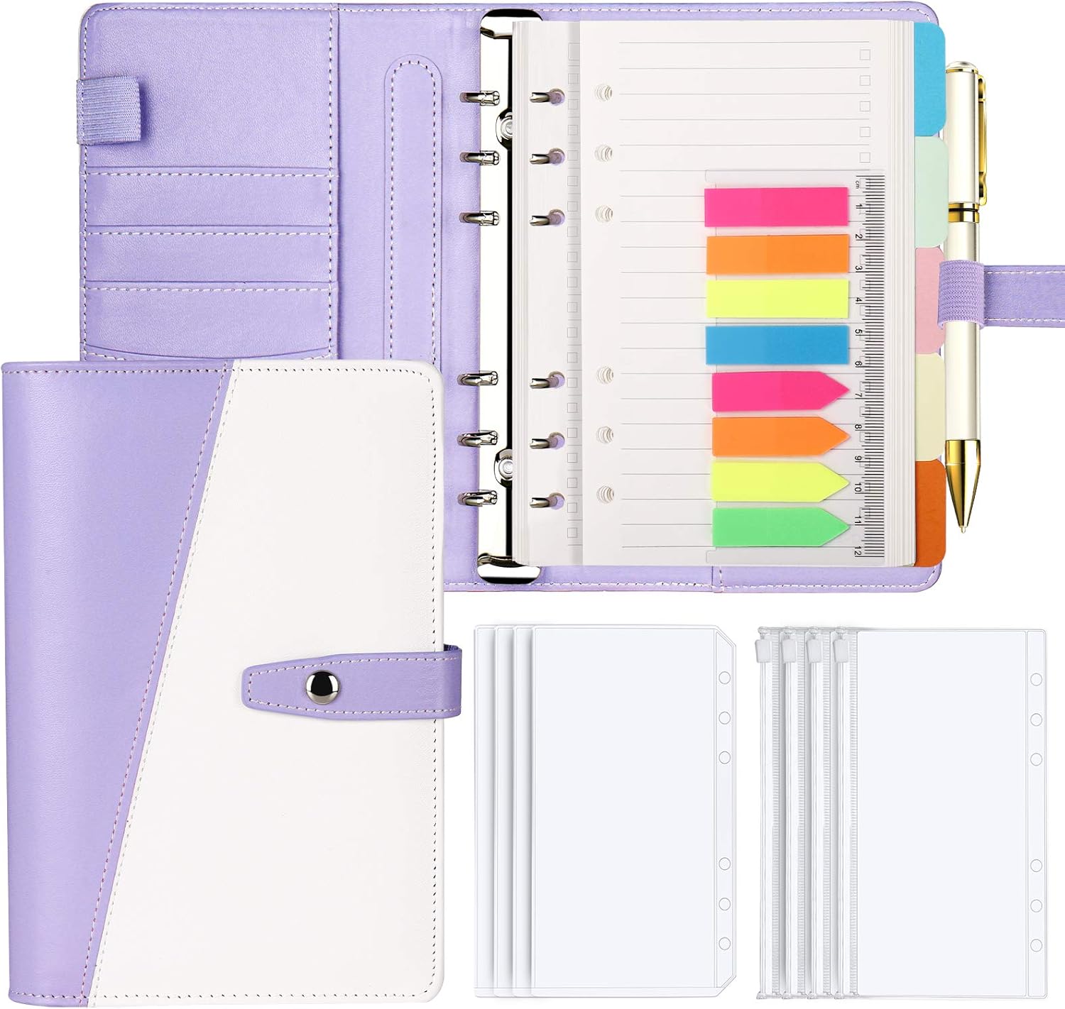 Onlyesh Budget Binder with Cash Envelopes, Portable A6 Binder, Premium