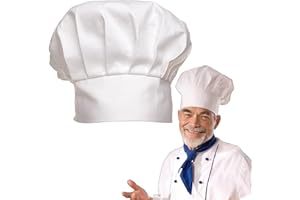 Mezeic Halloween Chef Hat, Adult Chef Hats Adjustable Cooking Baker Cap Unisex Kitchen Cap for Cooking Baking Cake Bread