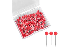 200pcs Map Push Pins, Round Head Travel Map Pins Small Thumb Tacks Marking Pushpins for Cork Board Bulletin Board Picture Pho