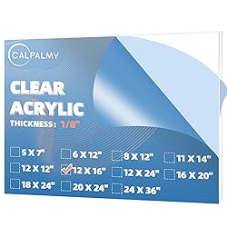 CALPALMY (4-Pack) 12x16" Clear Acrylic Sheet