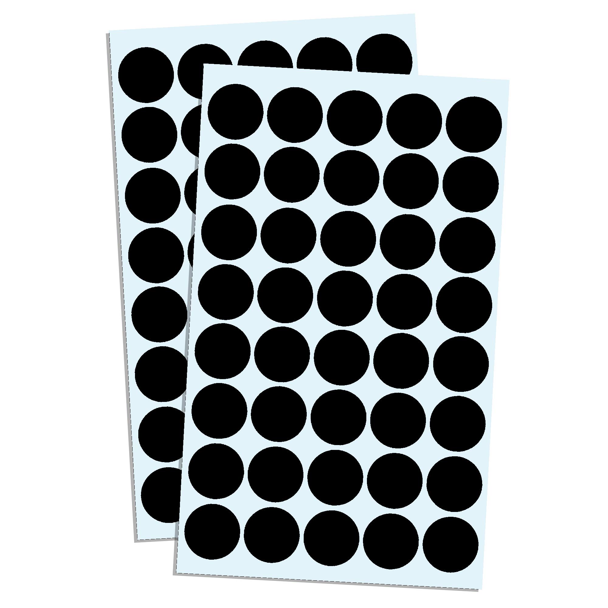 2000 Pieces, 20mm - Black Dot Stickers, Sticky Dots Round Circle Spot Labels