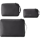 Eagle Creek Pack-It Isolate Cube Set, XS/S/M, 3 Piece Set, Black | Packing Cubes for Stackable Storage, Convenient Top Handle, Easy Grab Zipper Pull, Luggage Organizer