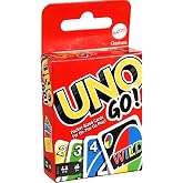 UNO GO! Pocket-Sized Cards for On The Go Play Mini Sized Playing Cards for Travel Stocking Stuffer Birthday Party Kids, Adults Family Game Night Color Matching Fun