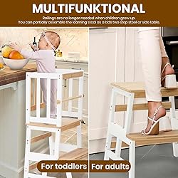 COSYLAND Kids Kitchen Step Stool, Toddler Standing
