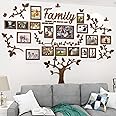 Family Tree Wall Decor for Living Room - Picture Frames Collage Wall Decor 4x6 5x7 8x10 11x14 3D DIY-Acrylic Family Wall Decor Photo Collage Frame for Wall - Marcos para Fotos de Pared