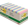 Post-it Greener Notes, 3x3 in, 24 Pads, America's #1 Favorite Sticky Notes, Sweet Sprinkles Collection, Pastel Colors, Clean Removal, 100% Recycled Material (654R-24CP-AP)