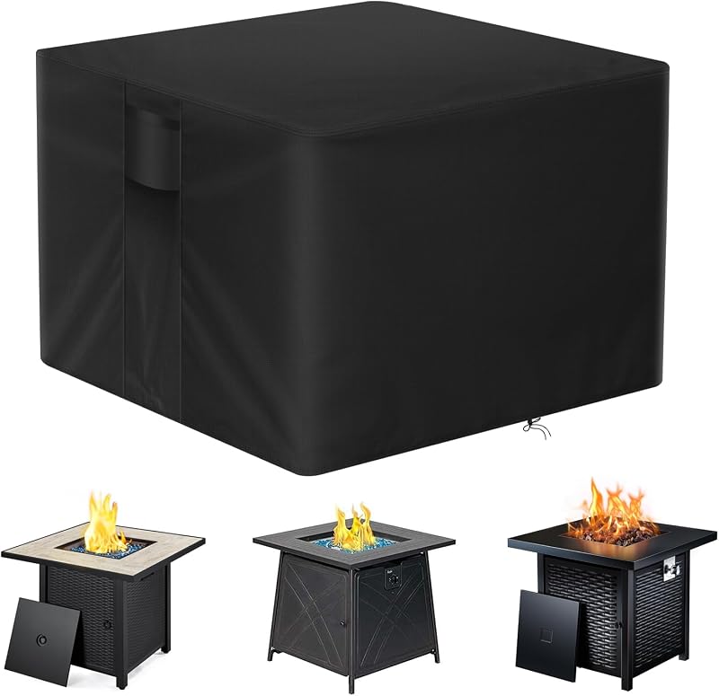POMER Square Fire Pit Cover 84x84x44cm Waterproof Heavy Duty