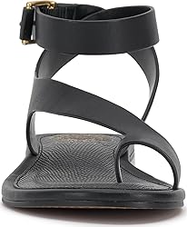 Vince Camuto Women's Liba Flat Sandal, Black, 11