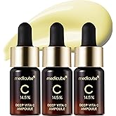 Medicube Deep Vita C Serum 2.0 || 14.5% Pure Vitamin C reduce the appearance of hyperpigmentation, dark spots, and blemishes | 16 self-tests complete | Korean skincare (10g * 3 bottles)