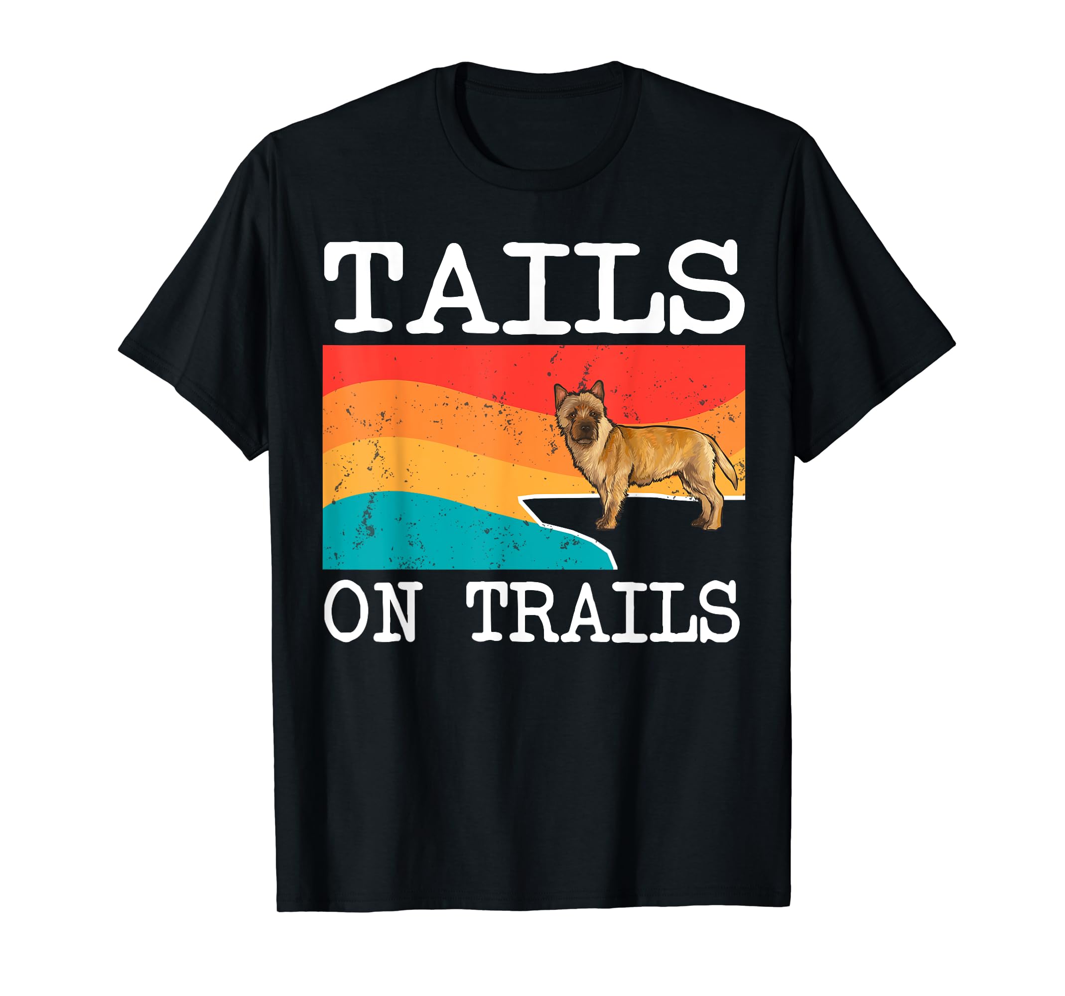 Tails On Trails Cairn Terrier Dog Funny Hiking T-Shirt