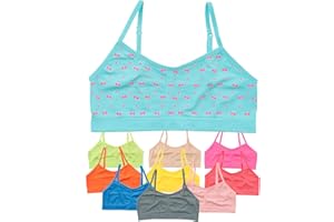 ALYCE IVES INTIMATES Alyce Ives Girls Seamless Training Bra, Cropped Cami Bra for Teens Pack of 10