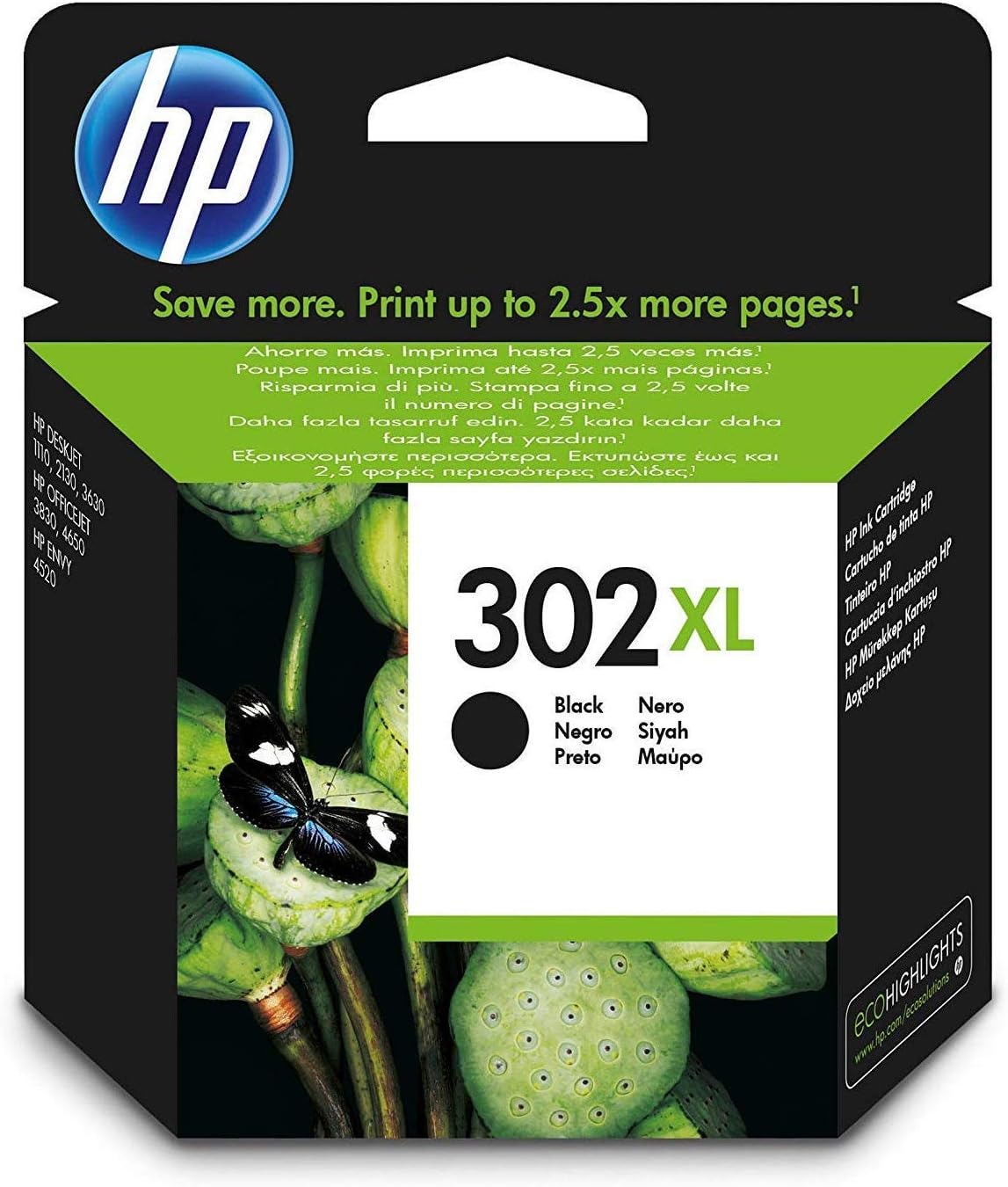 HP 302XL High Yield Black Original Ink Cartridge