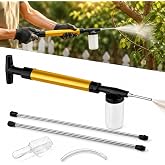 Diatomaceous Earth Powder Duster with 4FT Adjustable Extension Pole, Clog Resistant Metal Core Applicator with Adjustable Output Control, Long Reach Dusting Tool for Garden, Lawn, Indoor &amp; Outdoor
