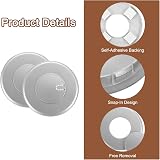 sourcing map 2pcs Pipe Wall Covers 51mm/2" ID Silver ABS Self-Adhesive Hole view 4