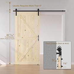 SMARTSTANDARD 42in x 84in Sliding Barn Door with